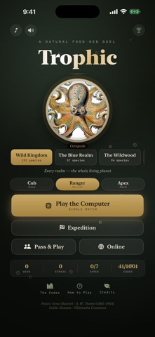 Trophic Cards iPhone screenshot