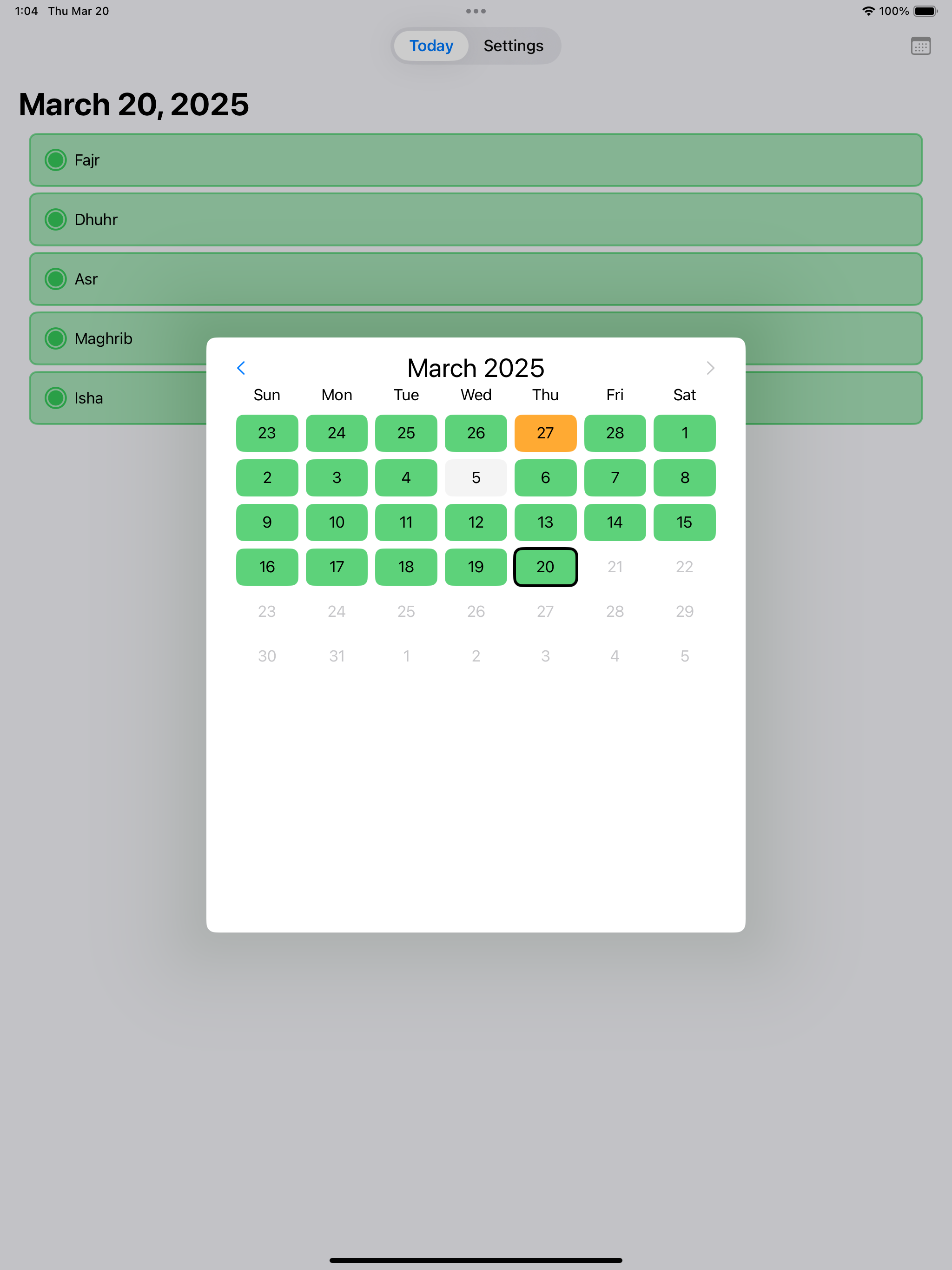 Qaza Salah Tracker