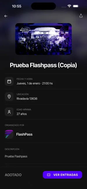 FlashPass: eventos en vivo iPhone screenshot 4