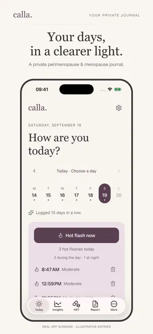 Calla - Perimenopause Tracker screenshot 1