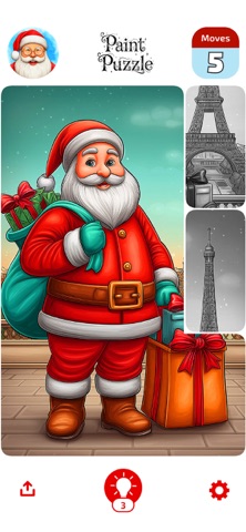 Christmas Paint Puzzle iPhone screenshot