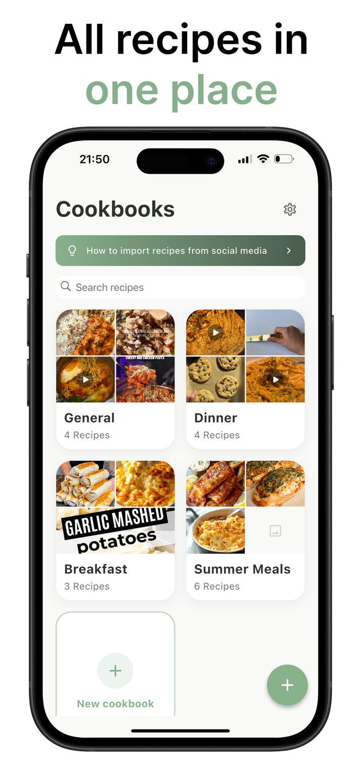 Feedr - Recipe Organizer - Recipe Keeper可自动从Instagram、Tik