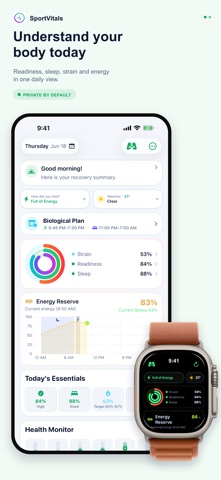 SportVitals: Daily Readiness app screenshot 1