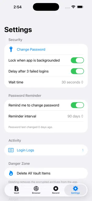 SecureVault Private Storage screenshot 3