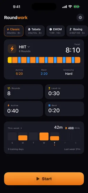 Roundwork – Interval Timer screenshot 1