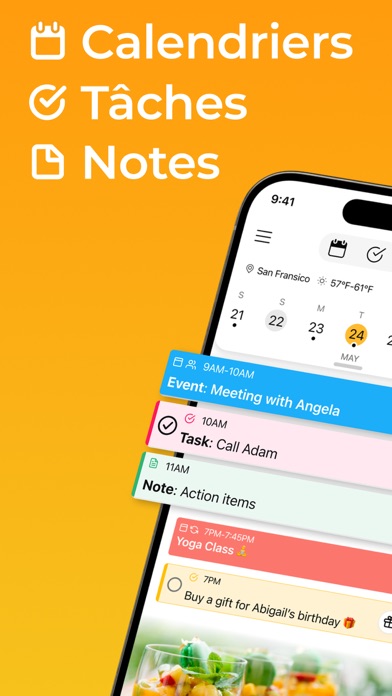 Screenshot #1 pour 24me: Calendrier et to do list