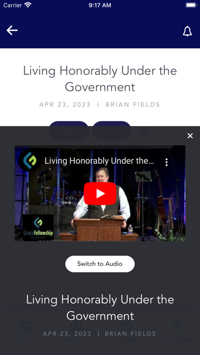 Grace Fellowship of Augusta Screenshot