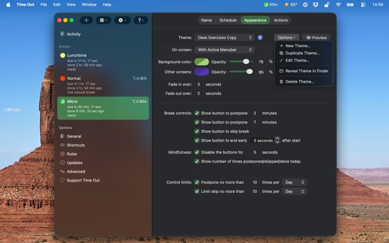 Screenshot #3 pour Time Out - Break Reminders
