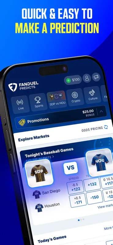 FanDuel Predicts screenshot 1 of 7