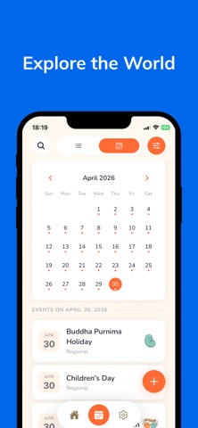 Every Day Holiday Calendar iPhone screenshot