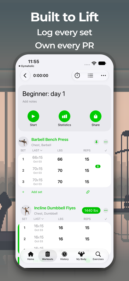 Gymaholic: Workout Tracker App Store screenshot 1