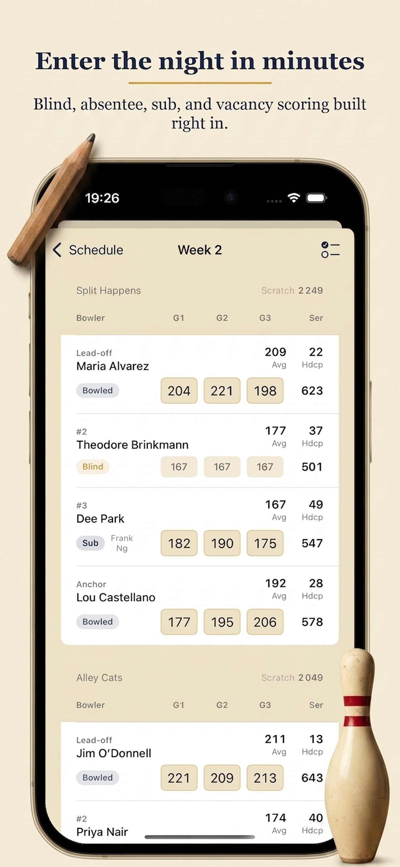 Lanebook: Bowling Scores screenshot 3