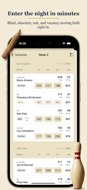 Lanebook: Bowling Score Keeper screenshot 3