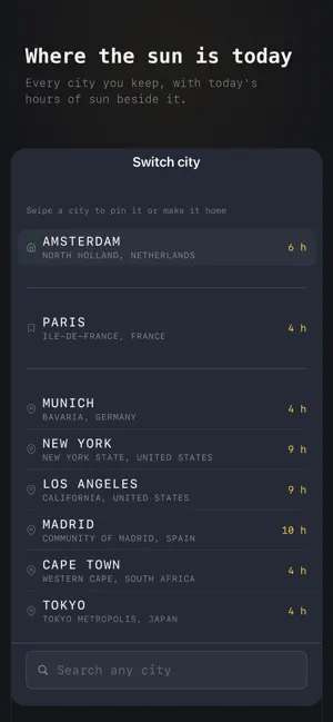 ZonDot: Sun Hours Weather screenshot 3