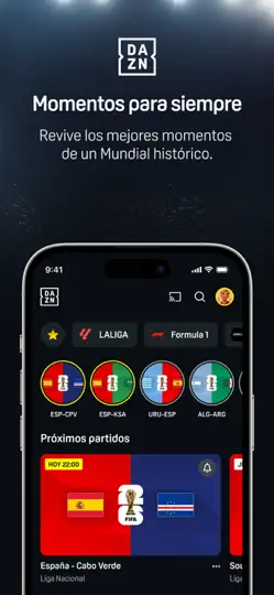 Captura de pantalla de DAZN: Deportes En Directo en iPhone 4