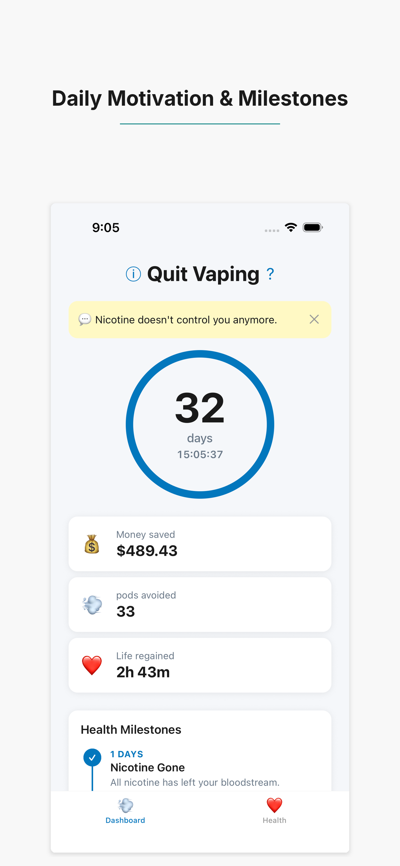 Vape Free: Quit Tracker screenshot 4