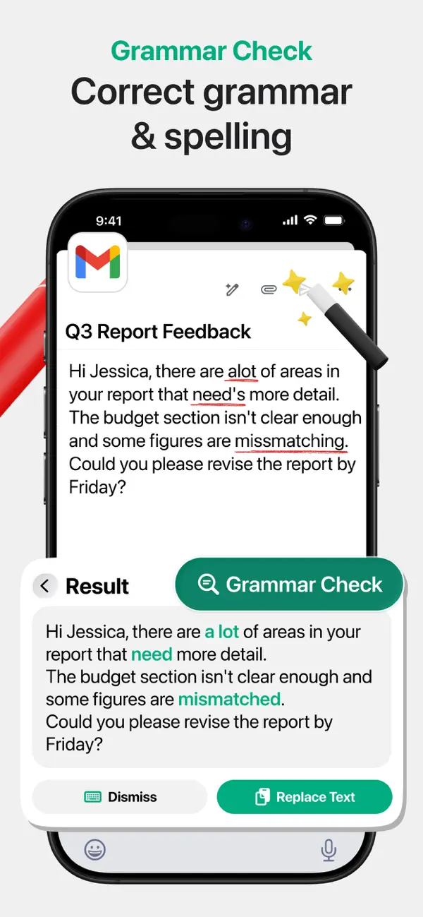 Screenshot #2 pour Type Pro: AI Keyboard & Writer