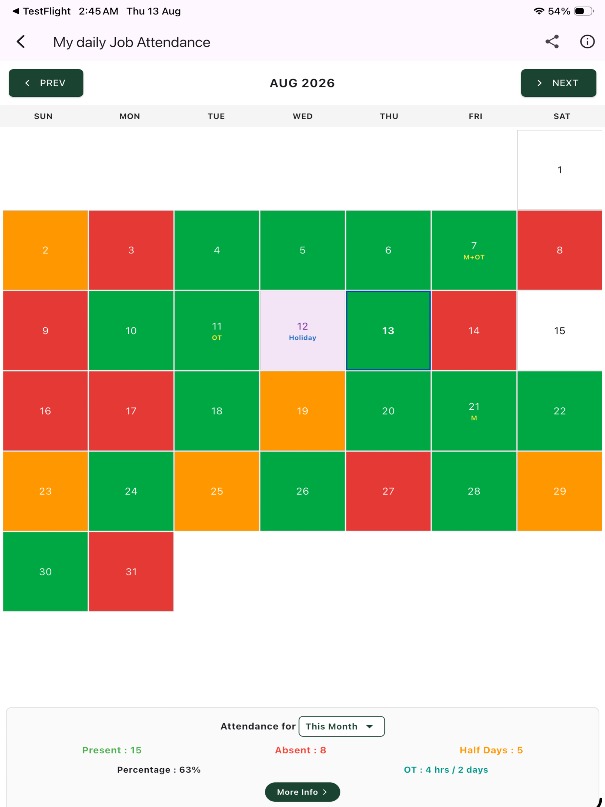 Daily Attendance Tracker App screenshot 9