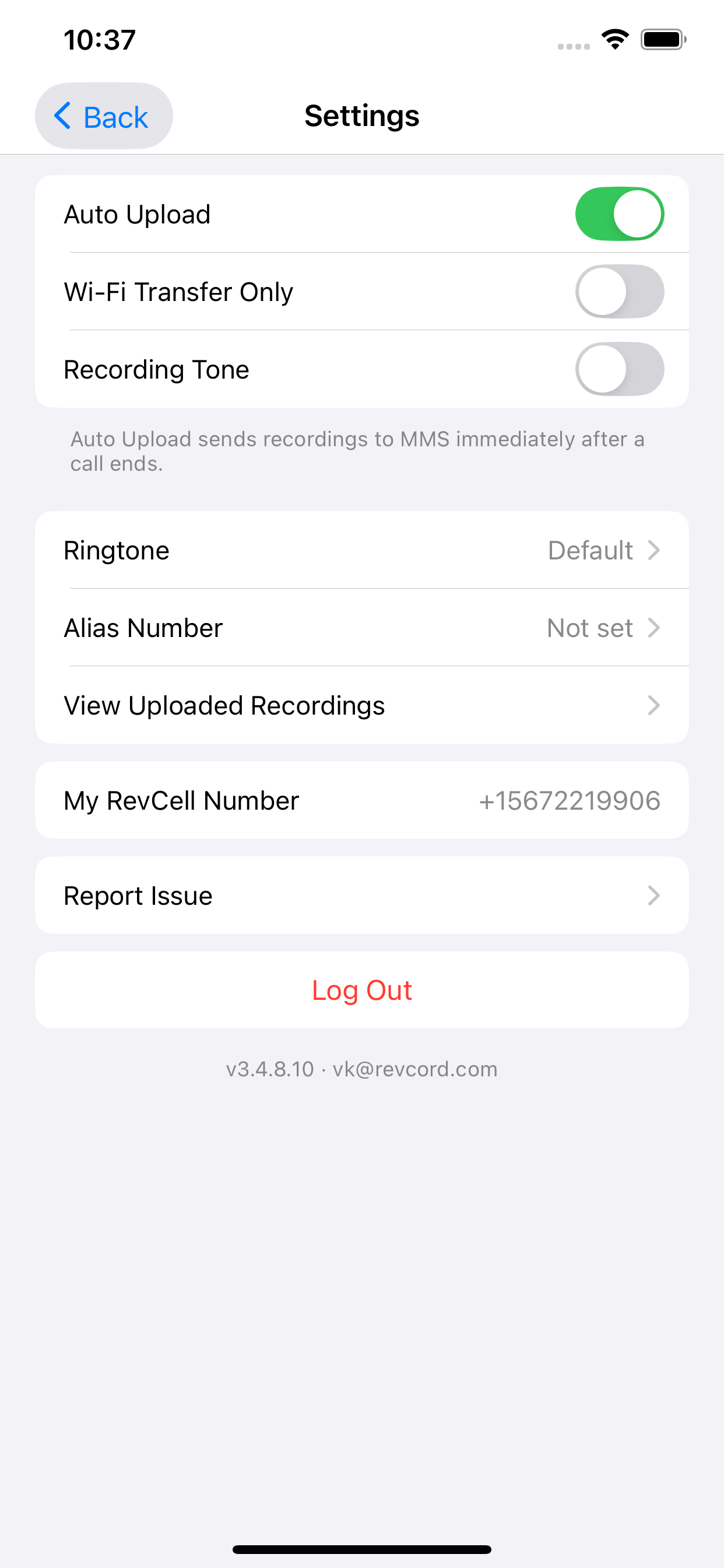 Revcell Call Recording