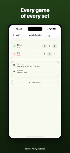 Tennis - All My Matches screenshot 3