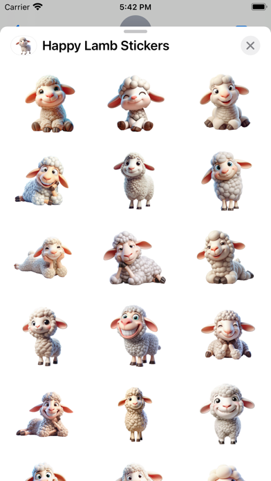 Screenshot #1 pour Happy Lamb Stickers