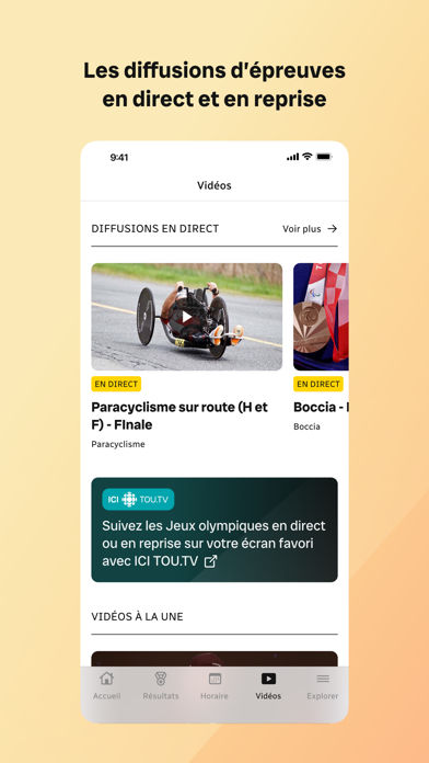 Radio-Canada Paralympiques Screenshot