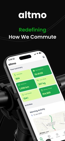 Altmo - Active Commute Tracker screenshot
