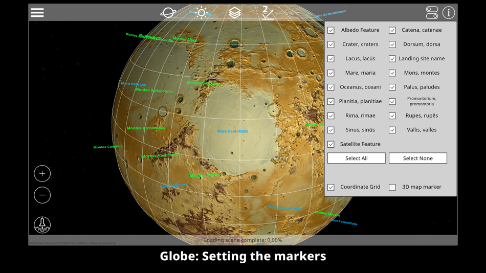 #3. GlobeViewer Moon (macOS) بواسطة: RAB-Software