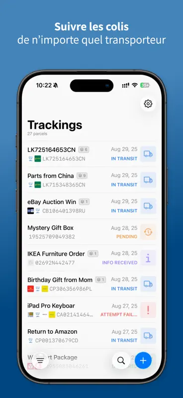 Suivi de Colis – Parcel Track screenshot 5 of 8
