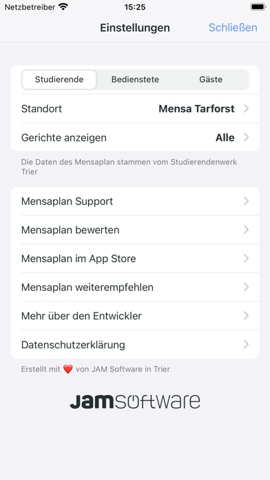 Mensaplan Trier Screenshot