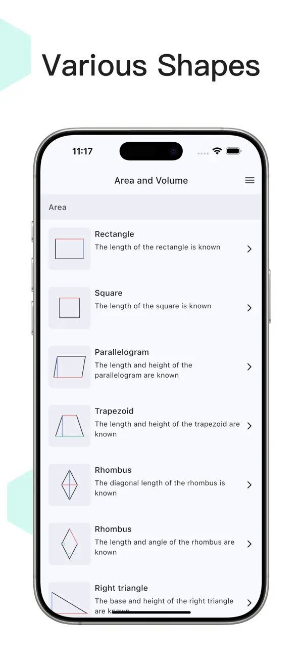 Screenshot #1 pour Area And Volume