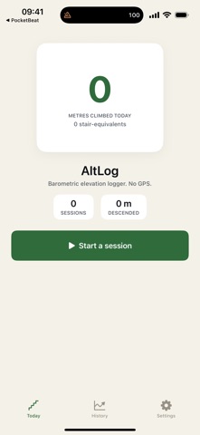 AltLog: Altimeter & Elevation iPhone screenshot