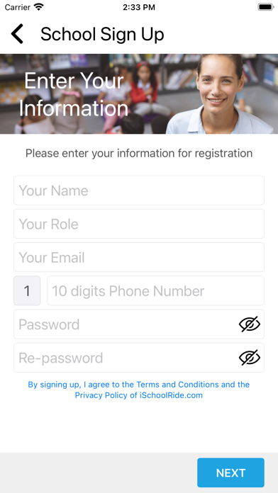 iSchoolRide Tracker Screenshot