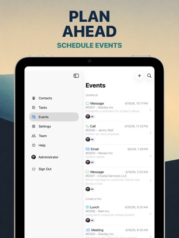 Contacts Agenda for Business iPad screenshot