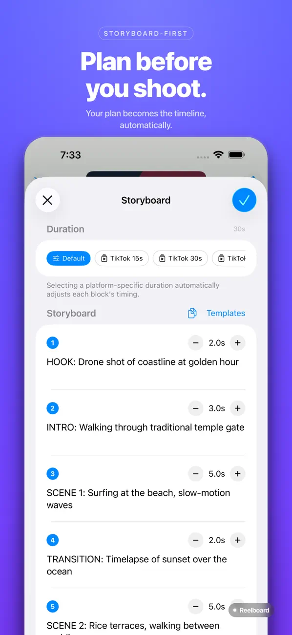Screenshot #1 pour Reelboard: Éditeur Storyboard