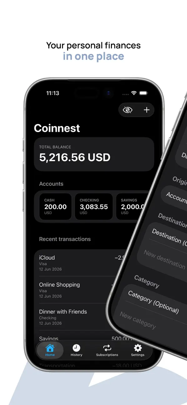 Screenshot #1 pour Coinnest Personal Finance
