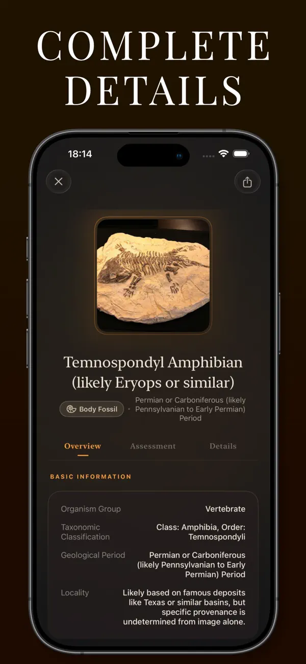 #2. Fossil Scanner (iOS) Ved: Munure Tuzun