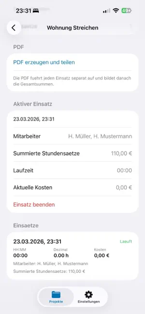 HandwerkTrackerApp screenshot 4