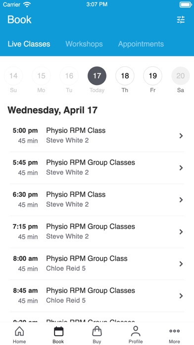 mhealth Physio & Pilates Screenshot