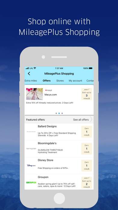 MileagePlus X Screenshot