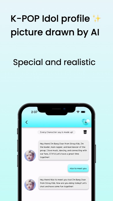 Sodatalk : AI kpop idol chat Screenshot