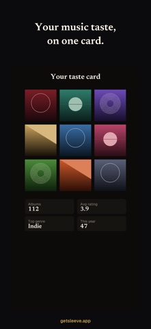 Sleeve: Rate & Log Music iPhone screenshot