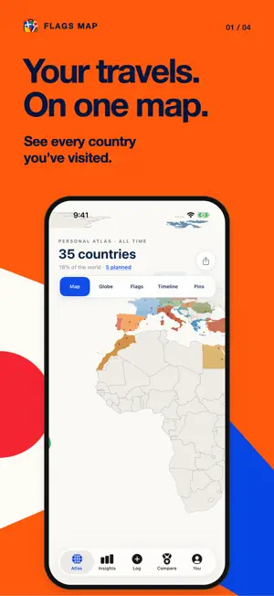 Flags: Countries Visited Map screenshot 1