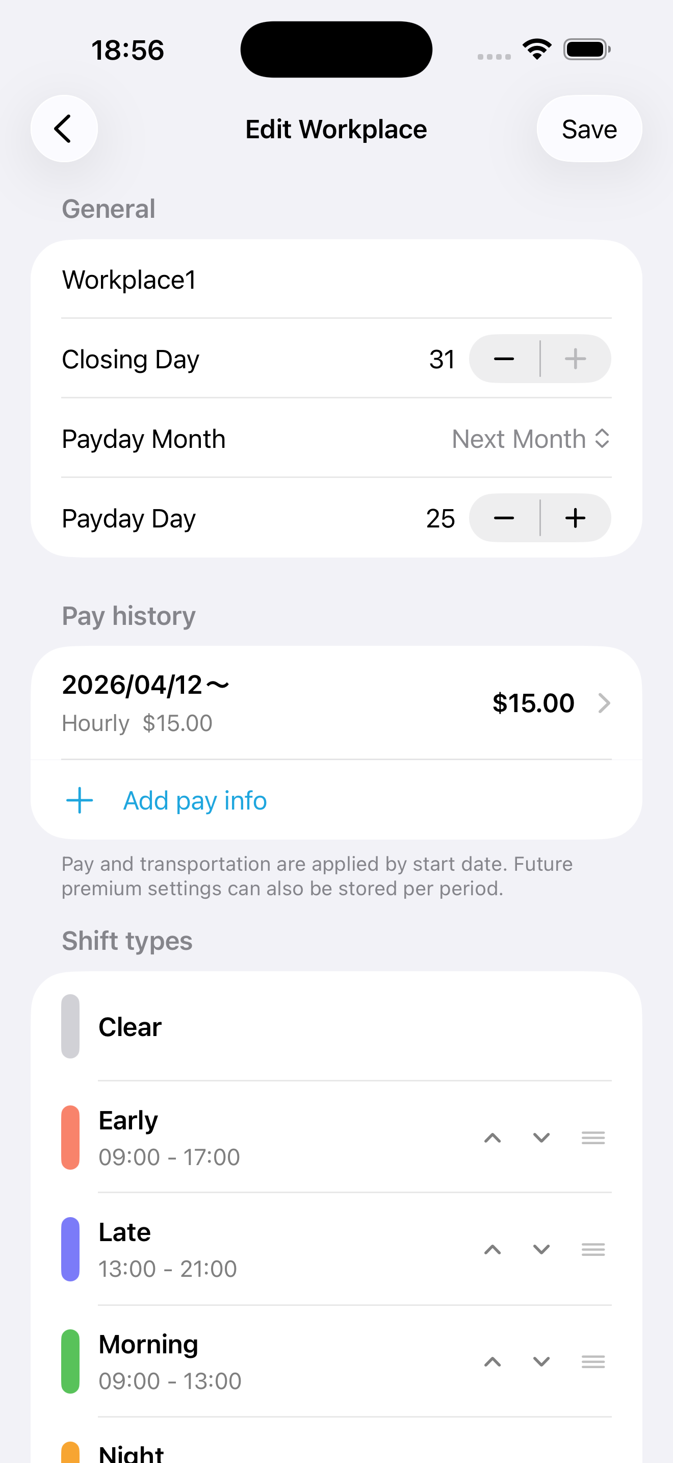 Easy Shift Planner screenshot 4