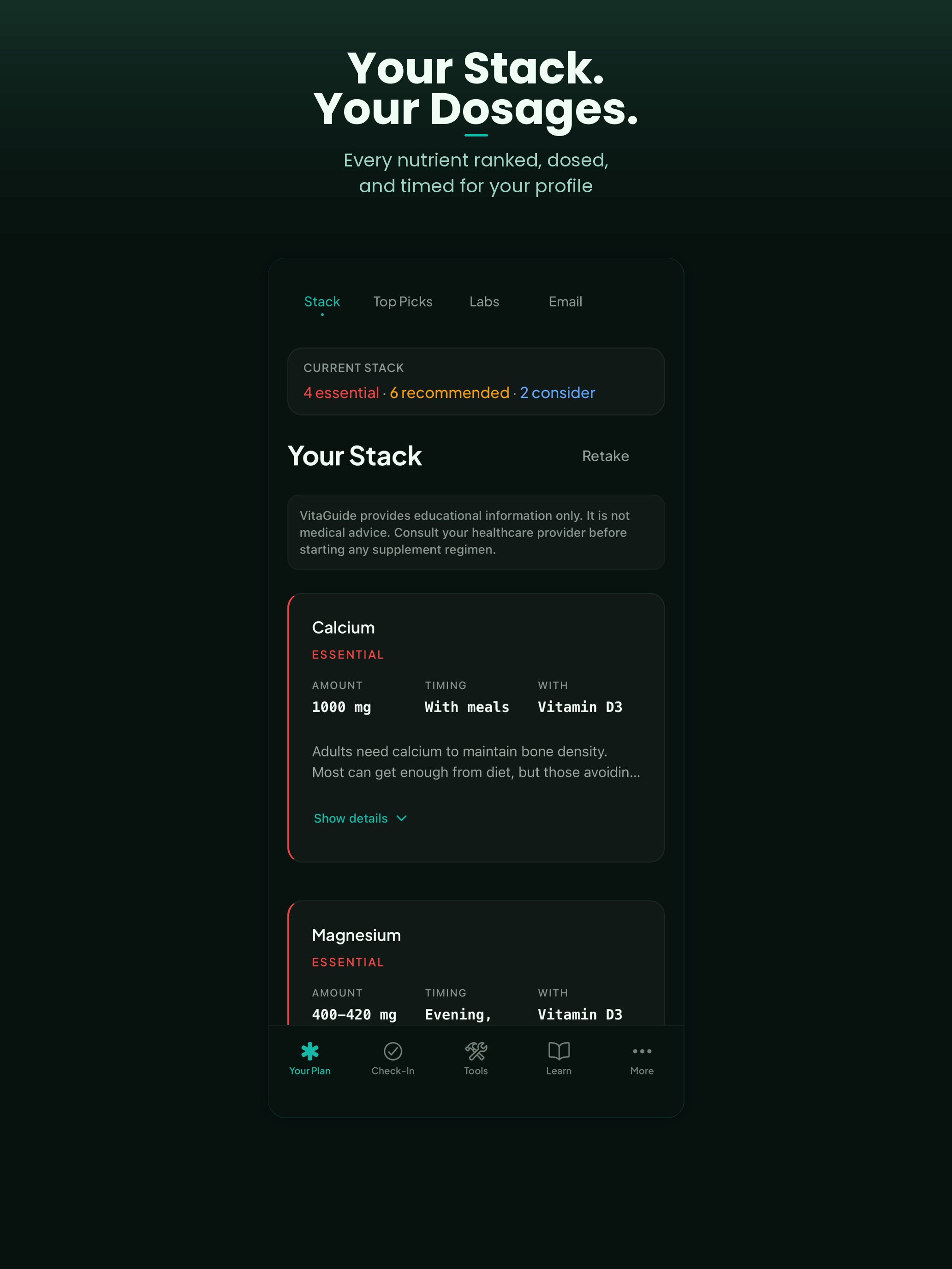 VitaGuide - Build Your Stack