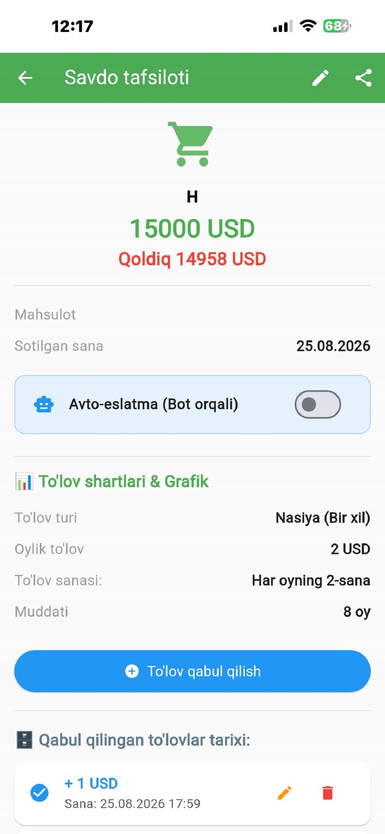 Screenshot 7 of Nasiya Savdo nazorati