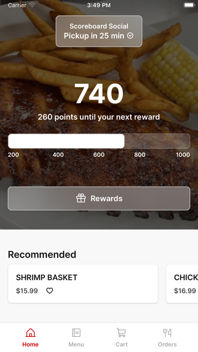 Scoreboard Social iPhone screenshot 1 - Food & Drink app