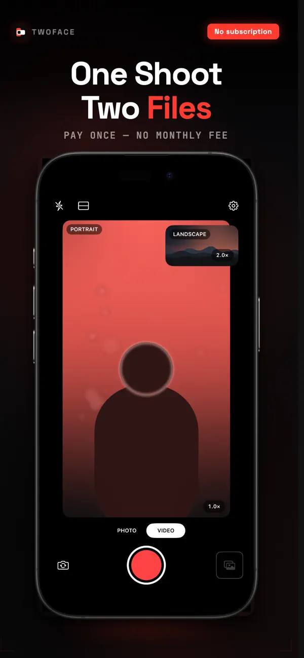 Screenshot #3 pour TwoFace: Dual Camera Recorder