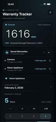 Warranty Deadline Tracker Screenshot 5 of 5