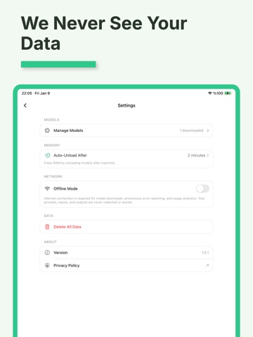 MLX Studio: Local AI Chat iPad screenshot